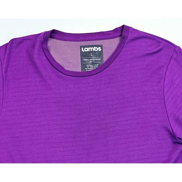 Lambs Size Large Purple Limited Edition 168/250 Women's Short Sleeve Logo Tee - Picture 1 of 8